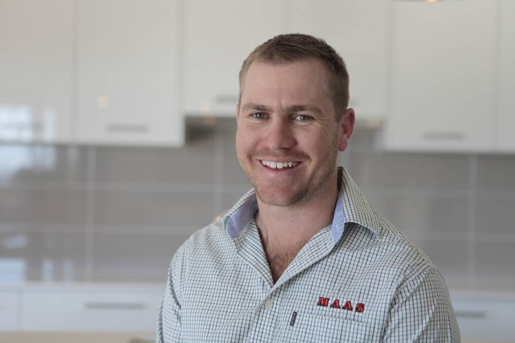 Finalist: Sam Fisher is the construction site manager at Maas Group Family Properties. Photo: Supplied. 