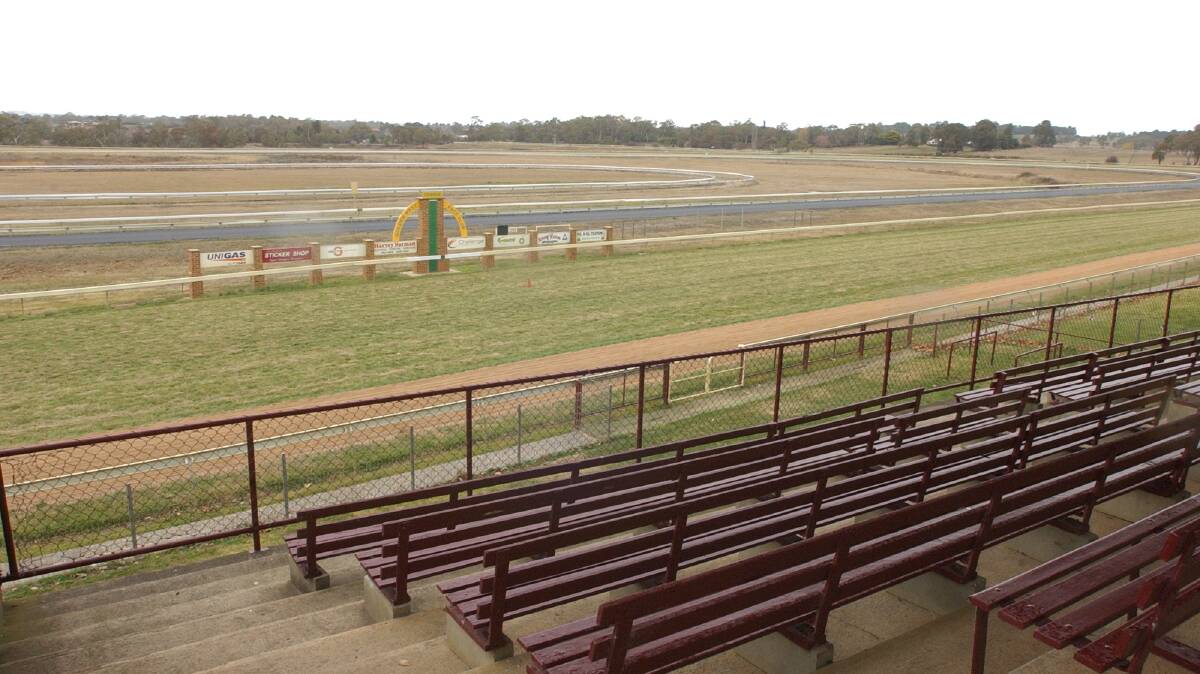 GREEN NO MORE: Towac Park in greener days. The track is now bone-dry, with a second meeting moved in as many weeks due to the effect of the drought. Photo: JUDE KEOGH. 