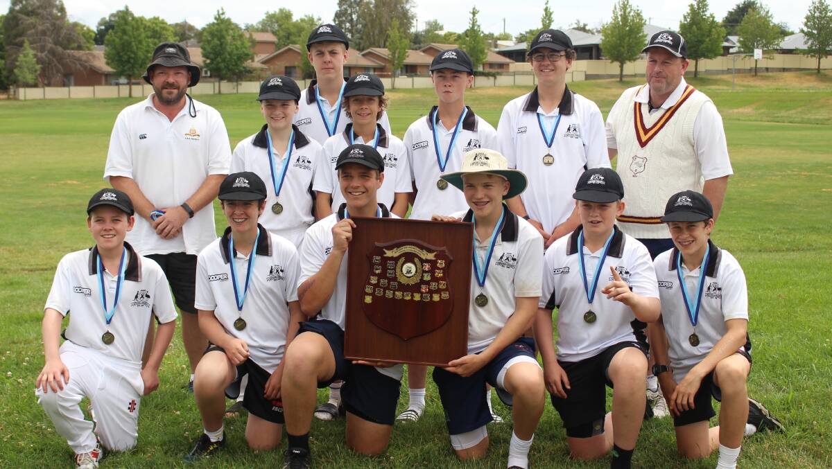 BACK AT HOME: The Mitchell under 15 side after claiming the title on Thursday. Photo: MAX STAINKAMPH