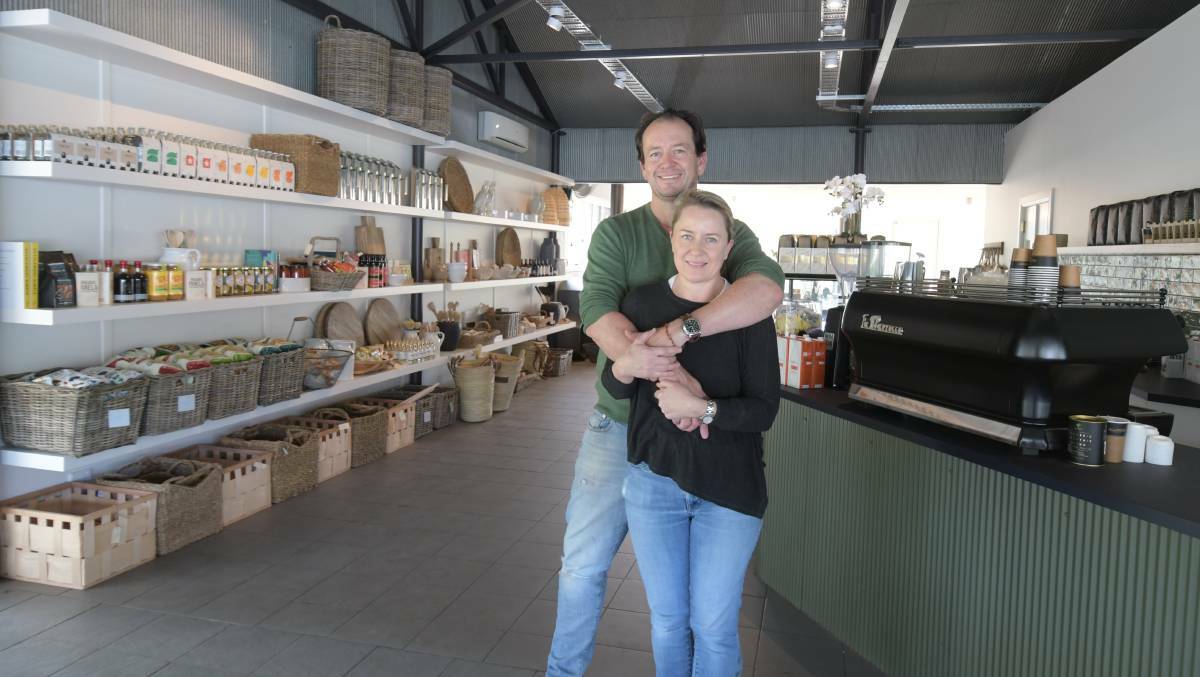 HOSPITAL CAFE: Jeremy Norris, with his wife Juliet in their Lucknow store called Larder and Home, is currently fitting out a cafe at Dubbo Hospital which he hopes to open on July 1. Photo: JUDE KEOGH.