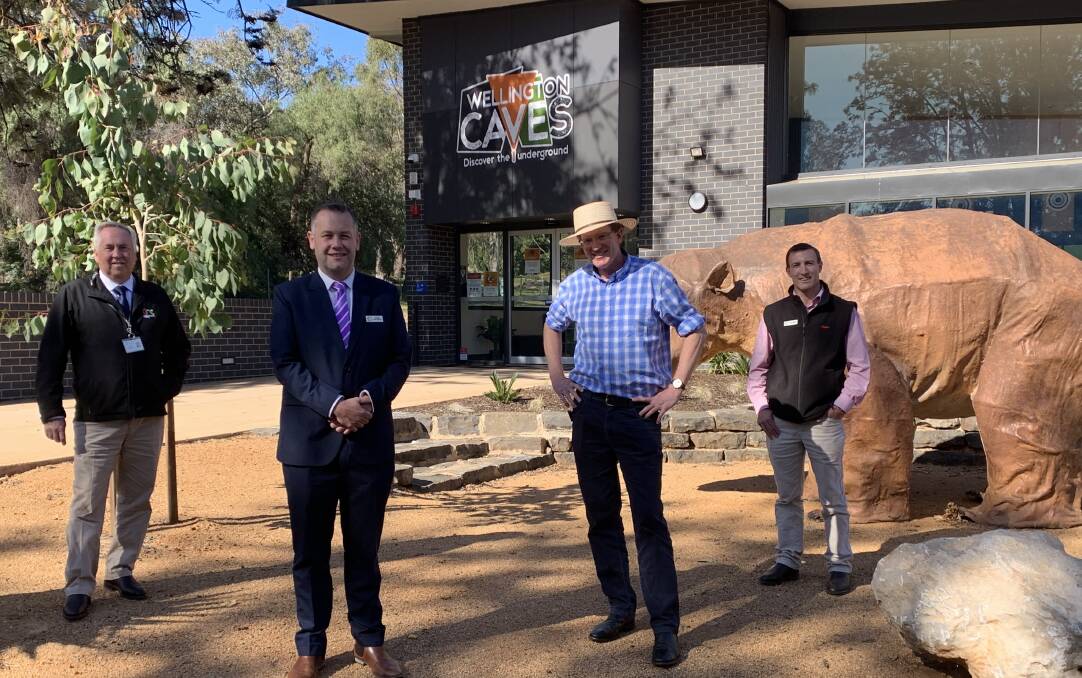 Grant: In Wellington for the handover of the $1 million are Dubbo Regional Council chief executive officer Michael McMahon, Dubbo regional mayor Ben Shields, Member for Calare Andrew Gee and Cr David Grant. Photo: CONTRIBUTED.