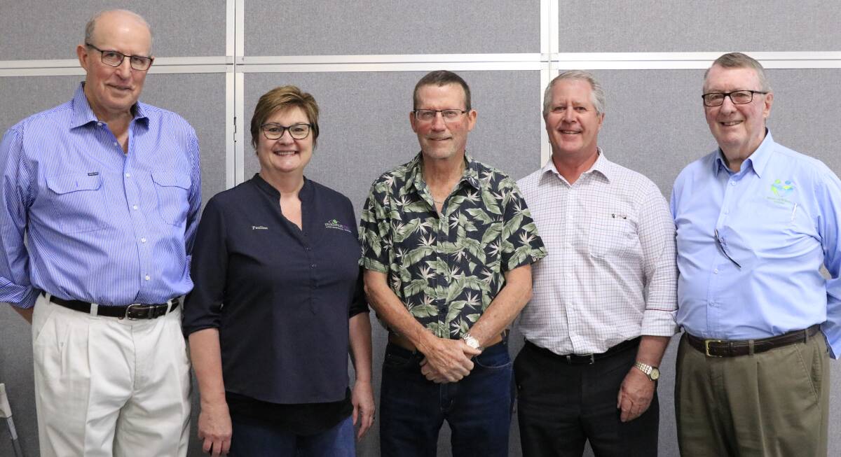 MEALS ON WHEELS: Board members include Lawrie Donoghue, Pauline Devenish, Garry Brown, Peter Carnell and Ray Nolan. Board member Denise Jom is not pictured. Photo: CONTRIBUTED