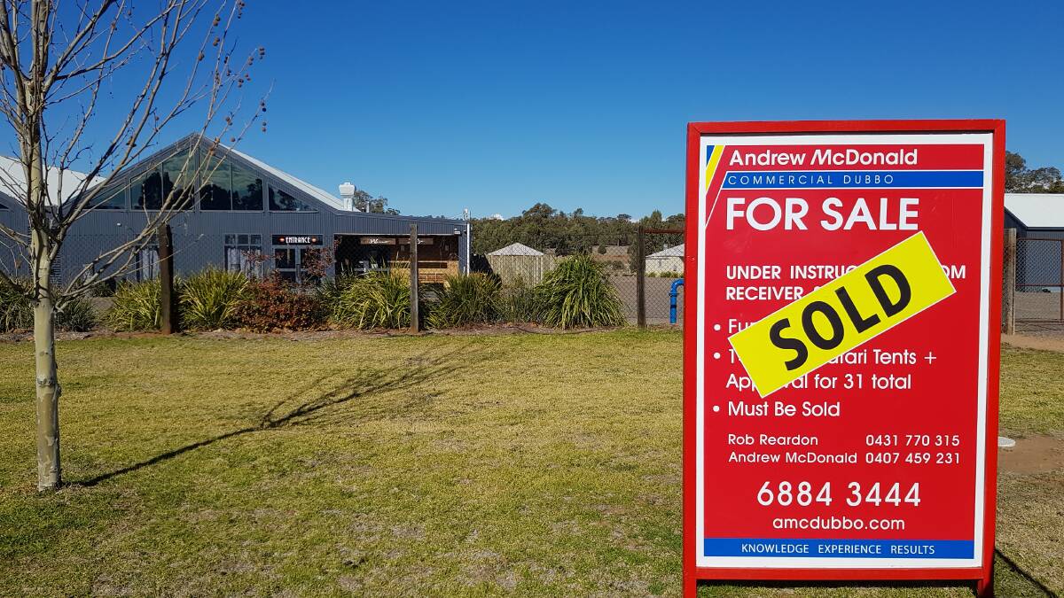 SOLD: An Andrew McDonald Commercial Dubbo sign at Rhino Lodge reveals its sale earlier this month. Photo: Contributed.