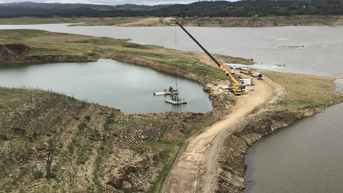 COMMISSIONED: Burrendong Dam's new pump network and associated operational apparatus has been constructed and commissioned at a cost of $6.7million. Photo: CONTRIBUTED.