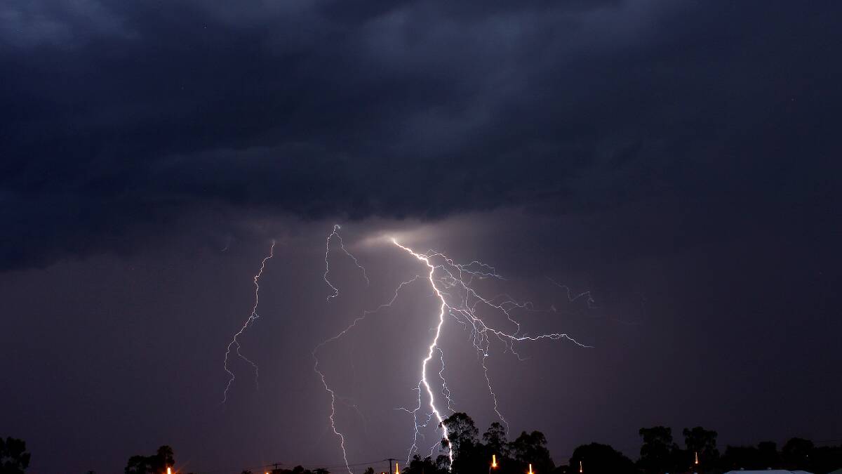 THUNDERSTORMS: The Bureau of Meteorology is forecasting the "chance" of thunderstorms every day until Tuesday. Photo: File