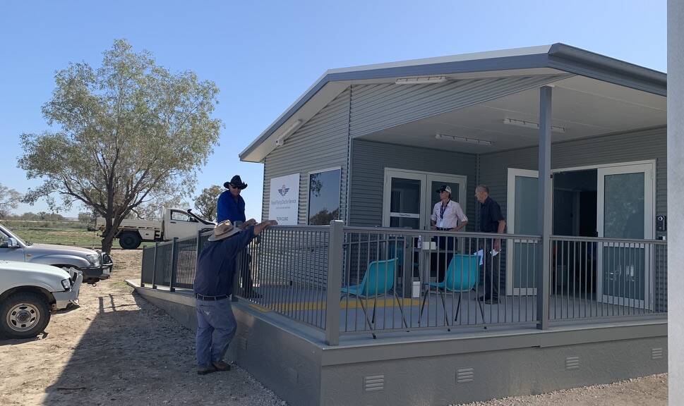 FIRST CLINIC: Volunteers gather for the first RFDS clinic at a new and purpose-built facility in Tilpa. Photo: CONTRIBUTED 