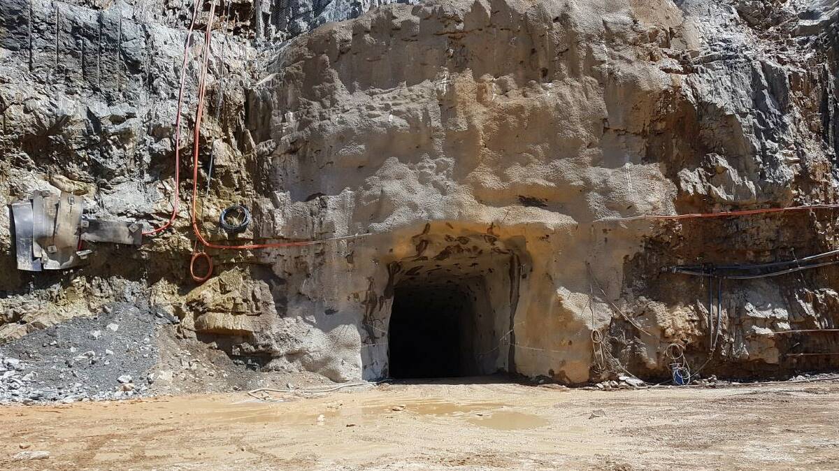 UNDERGROUND MINE: This is one of the portals to the underground mine being developed by Alkane Resources at Tomingley. Photo: Contributed.