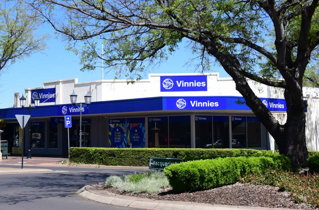 Vinnies has erected signs at its new store at 151 Macquarie Street. Photo: AMY MCINTYRE.