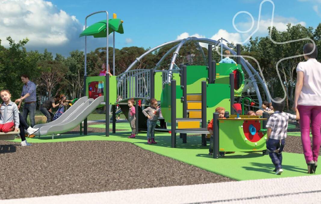 PLAY SPACE: The planned new play space in Victoria Park will cater to children of all ages and abilities but current planning does not include fencing. IMAGE: CONTRIBUTED.