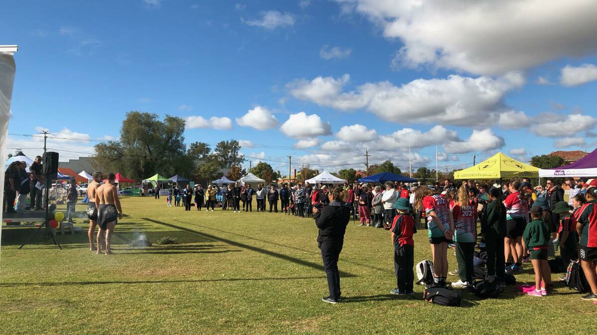 Up to 300 people were at the opening ceremony of the National Sorry Day event at Dubbo. Photo: KIM BARTLEY.