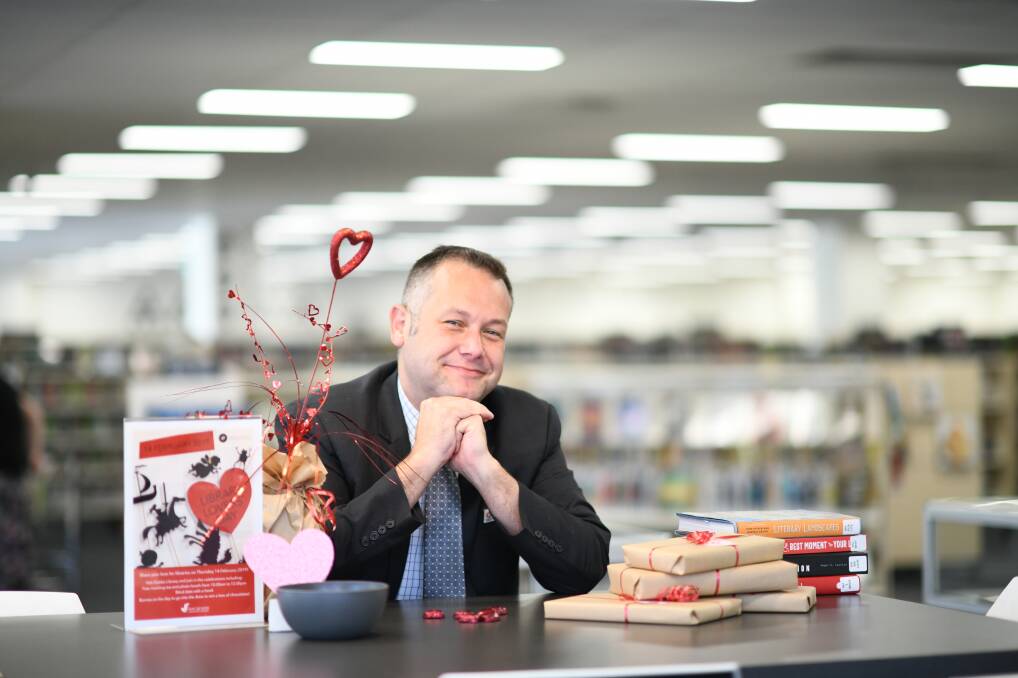 LOVING IT: Dubbo region mayor Ben Shields is encouraging residents to take part in Library Lovers' Day at Dubbo Library on February 14, Valentine's Day. Photo: Contributed.