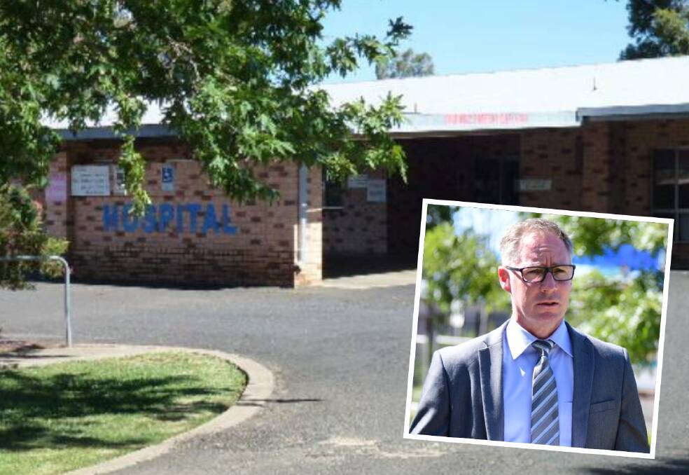 COVID-19 FACILITY: A purpose-built inpatient facility capable of accommodating 23 people infected with COVID-19 is being established at Narromine Hospital. Inset: Scott McLachlan. Photos: FILE.
