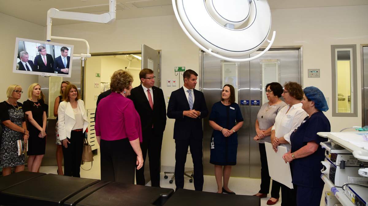 THE BEST: Former NSW Premier Mike Baird inspects Dubbo Hospital's state-of-the-art operating theatres in 2016. Hospital general manager Debbie Bicketon says they are "still the best" operating theatres in NSW. Photo: File 