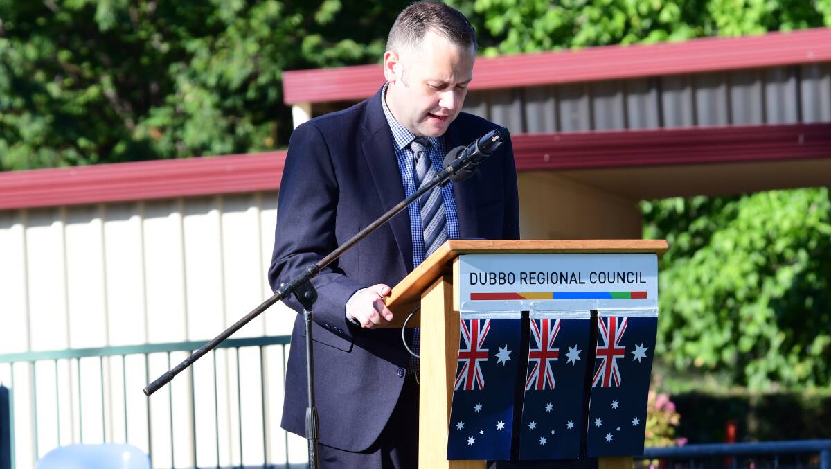 OFFICIAL CEREMONY: Mayor Ben Shields will make an address at Dubbo's official Australia Day ceremony in Victoria Park on Saturday along with Australia Day ambassador, Olympic gold medalist and water polo player Debbie Watson. Photo: File
