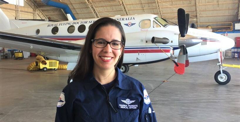 DUTY CALLS : The Royal Flying Doctor Service's Dr Marina Parente hopes she won't be called out on Christmas Day because "it means someone else's Christmas is not going very well". Photo: CONTRIBUTED.