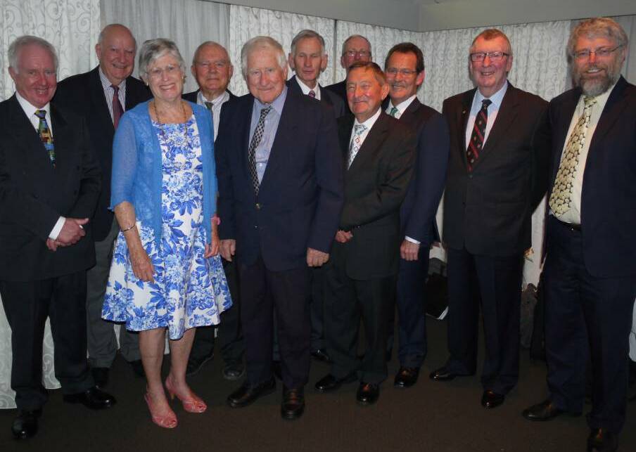 Ray Nolan (second from right) received life membership of the Orana Law Society in 2015. Photo: CONTRIBUTED. 