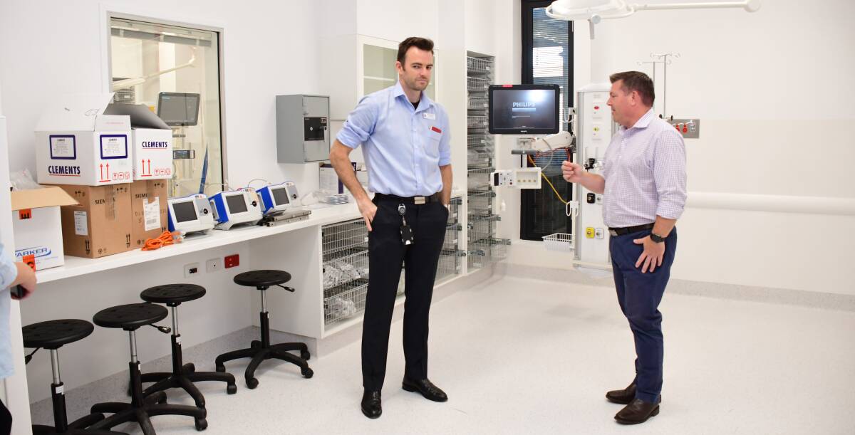 NEW DIRECTOR: Dr Daniel Stewart shows Dubbo MP Dugald Saunders around the new Emergency Department at Dubbo Hospital. Photo: BELINDA SOOLE