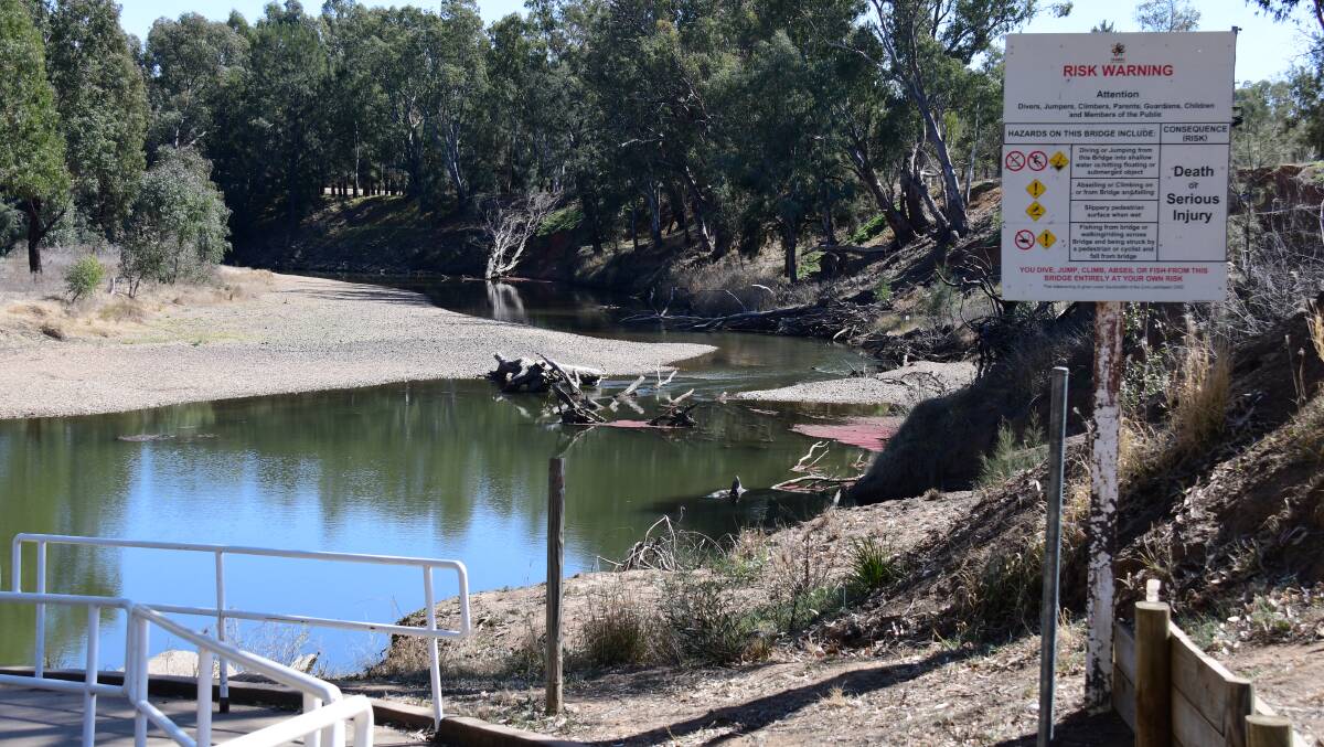 LOW POINT: Healthy Rivers Dubbo convenor Mel Gray says the Macquarie River is currently lower than it ever was in the Millennium drought. Photo: BELINDA SOOLE