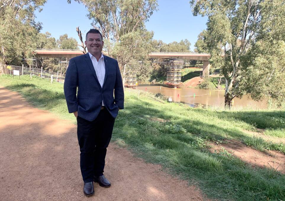 COMPLETED: Member for the Dubbo electorate Dugald Saunders at the "stronger, safer and more efficient" LH Ford Bridge. Photo: CONTRIBUTED.