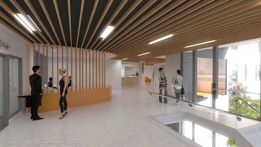 RECEPTION: An artist's impression of the second-floor reception area of the $35 million Western Cancer Centre. Image: Contributed.