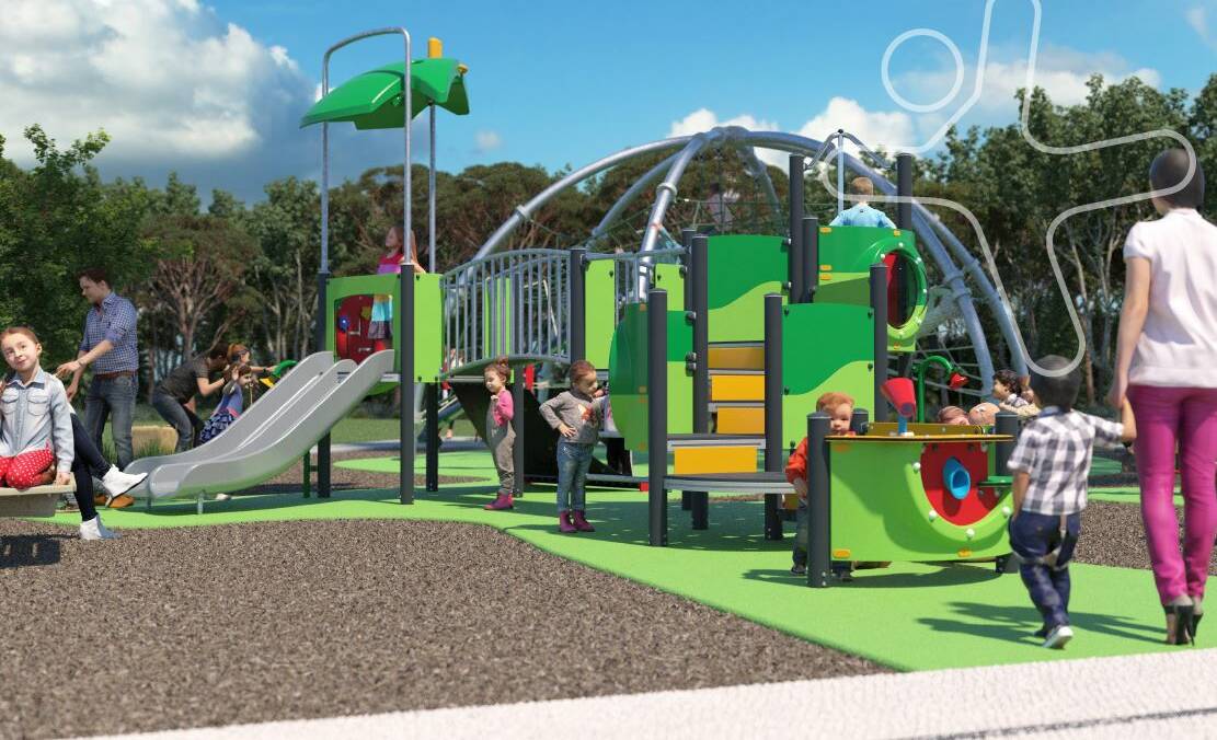 The new play space at Victoria Park will have defined junior and youth areas. Image: CONTRIBUTED.