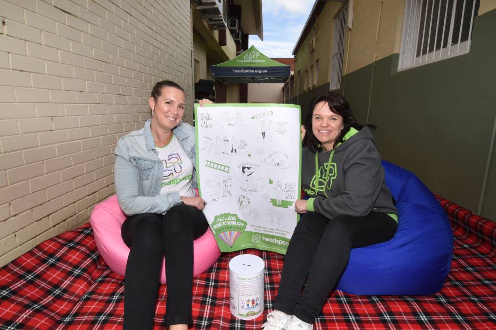 BACK TO SCHOOL: headspace Dubbo manager Marijka Brennan and community and youth engagement coordinator Amy Mines are helping high school students deal with stress and anxiety. Photo:  BELINDA SOOLE