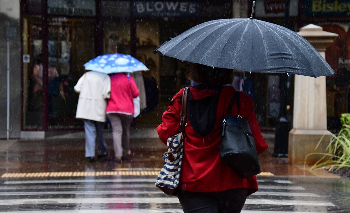MORE RAIN: There is a 90 per cent chance of between eight and 25 millimetres of rain falling on Wednesday. Photo: BELINDA SOOLE