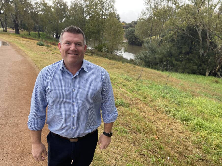 FUNDING: Dugald Saunders has announced $3 million for the construction of a boardwalk on the banks of the Macquarie River at Dubbo . Photo: CONTRIBUTED.