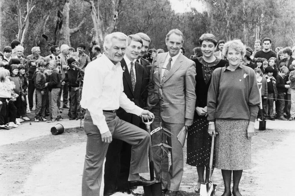 INCEPTION: Landcare national launch with Bob Hawke and other dignities at Wentworth NSW on July 20, 1989.