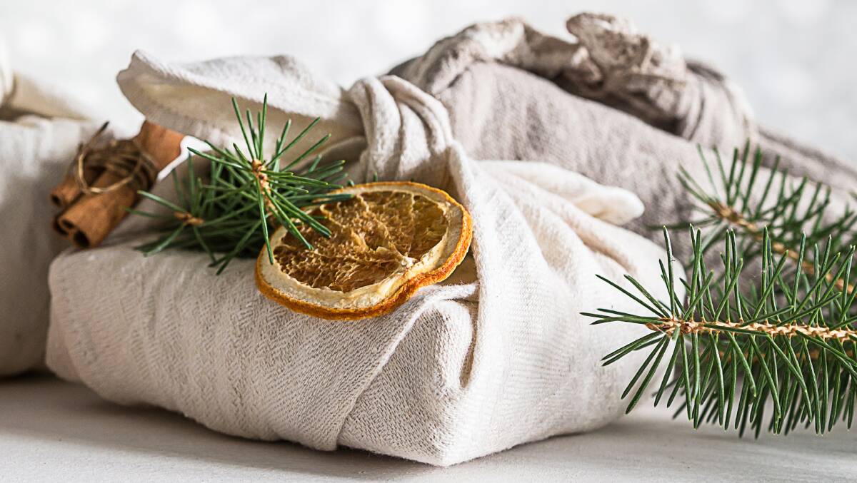 ZERO WASTE: Look after the environment this Christmas by wrapping your presents in an old bed sheet or any other type of cloth. With a few added extras the finished product can look quite stunning. Photo: Shutterstock