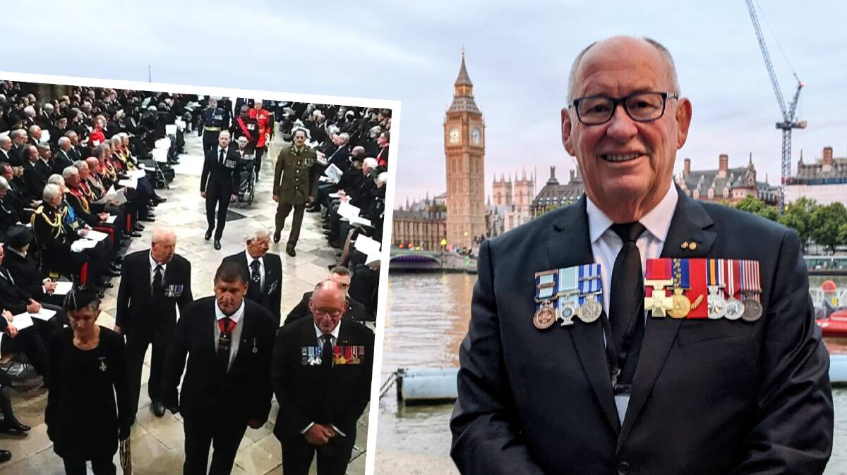 Allan Sparkes was invited to attend the funeral for Queen Elizabeth II. Pictures supplied.