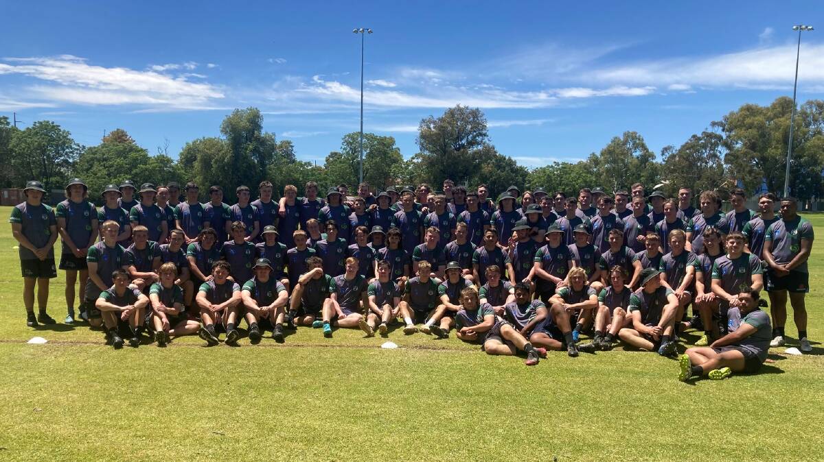 Western Rams' under 16s and 18s extended squads came together on Saturday in Dubbo. Picture by Western Rams Facebook.