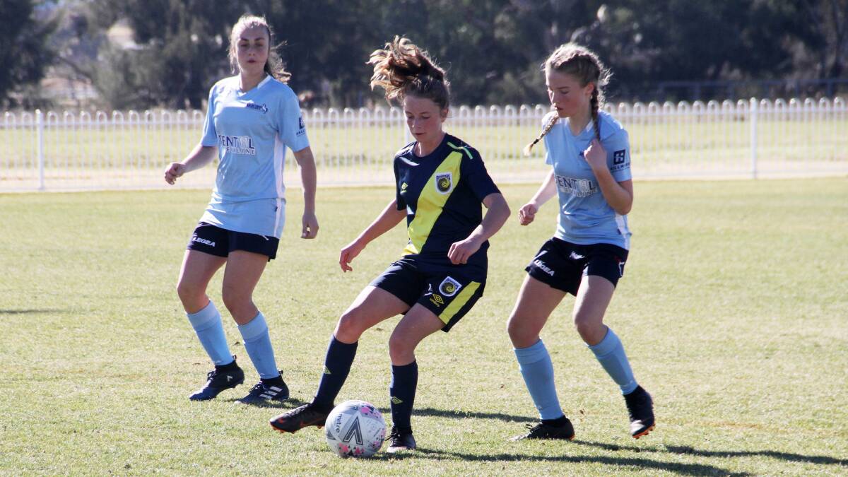 STALLIONS STALL MARINERS: Joely Anderson and the Western NSW Mariners FC under 15s went down in penalties. Photo: CONTRIBUTED