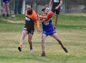 GOAL MACHINE: Paul Jenkins kicked five goals for the Bathurst Giants in their win over the Dubbo Demons. Photo: CHRIS SEABROOK