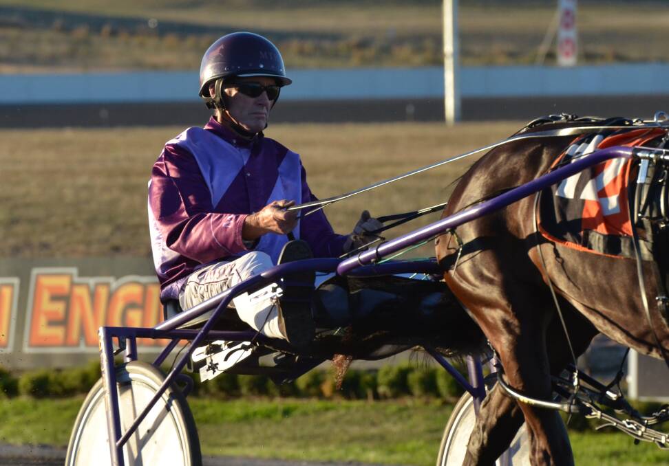TREBLE CHASE: Mark Hewitt has the drive on Leanne Staunton's Rock Queen, who aims for three wins in as many starts when the filly resumes at Bathurst on Wednesday night.