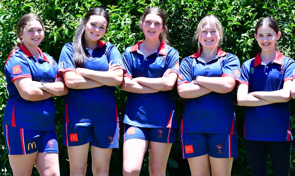 Nikera Hann, Callee Black, Gabby Kelly, Amy Corbett and Chelsea Muller were part of Western's under 19s side. Picture by Alexander Grant.