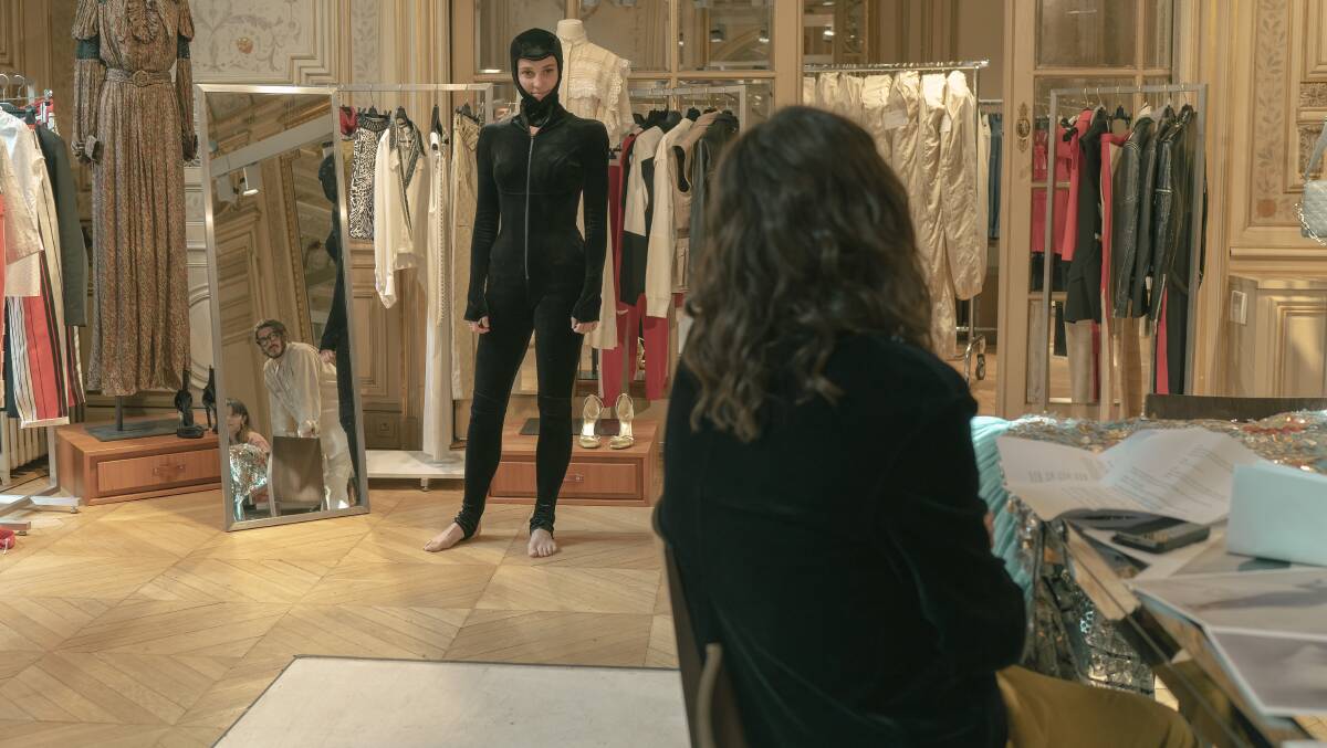 Vikander plays an actress cast as a mysterious, catsuit-wearing criminal. Picture: HBO/Binge
