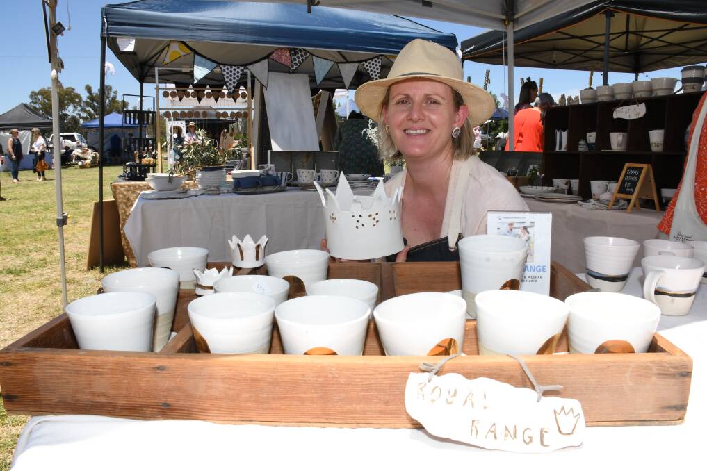 Buy up: Gemma Pettiford selling her royal range at the Lazy River pop-up markets. Photo: Amy McIntyre