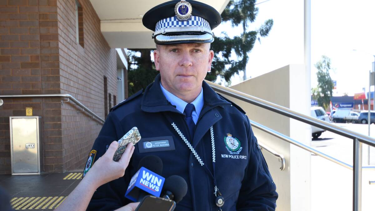 Sofala Shooting: Orana Mid-Western Police District Commander Superintendent Peter McKenna addressed the media at Dubbo Police Station about the shooting of the 15-year-old at a Sofala property. Photo: Belinda Soole