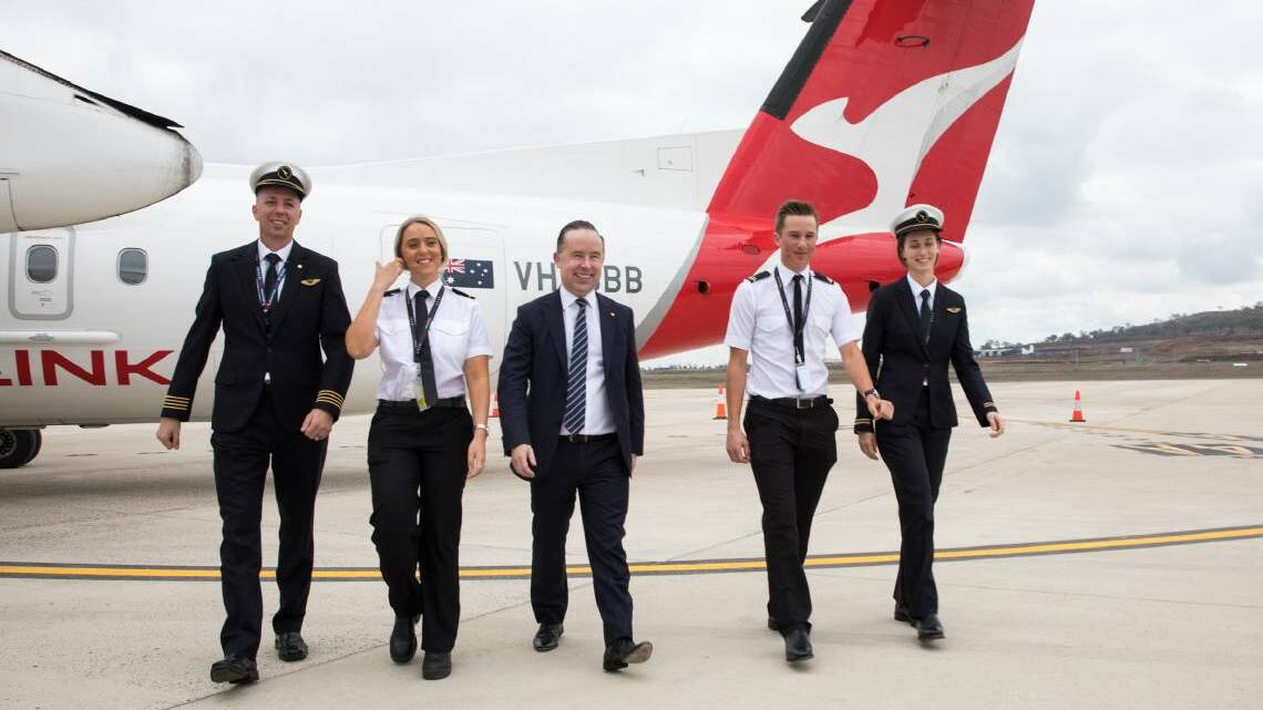 Qantas Group CEO Alan Joyce (centre). Photo contributed