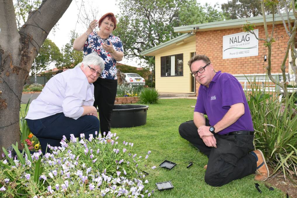 Community support: Dubbo centre for National Association for Loss and Grief staff Margaret Bonnigton, Gerry O'Leary and Trudy Hanson. Photo: Belinda Soole