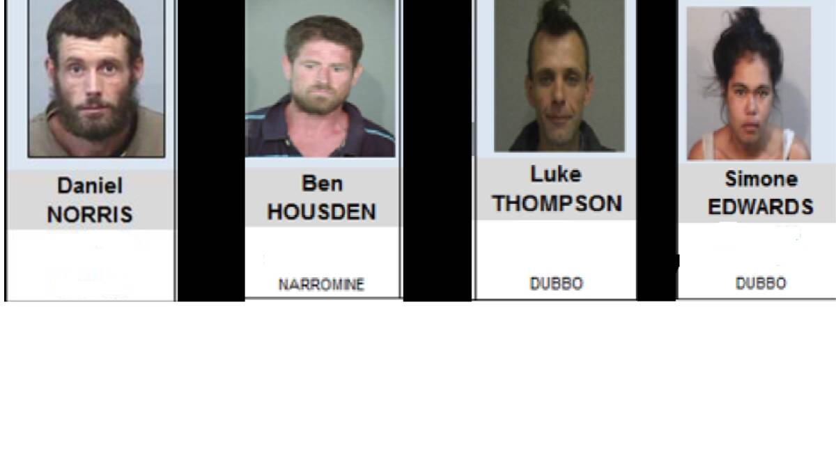 WANTED: Four of Orana Mid-Western Police District's wanted persons. Photo: Orana Mid-Western Police District social media