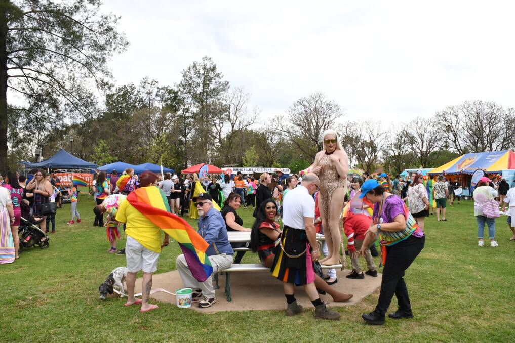 About 11 vendors provided entertainment, confectionary and resources to the public at the Centra West Pride March. Photo: Amy McIntyre