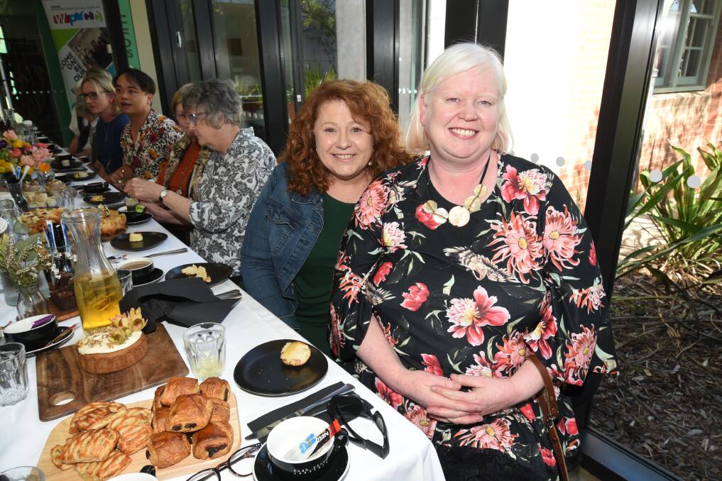 Connecting with Friends: Libby McMahon and Annette Ferguson at the Friends of Western Plains Cultural Centre High Tea. Photo: Amy McIntyre