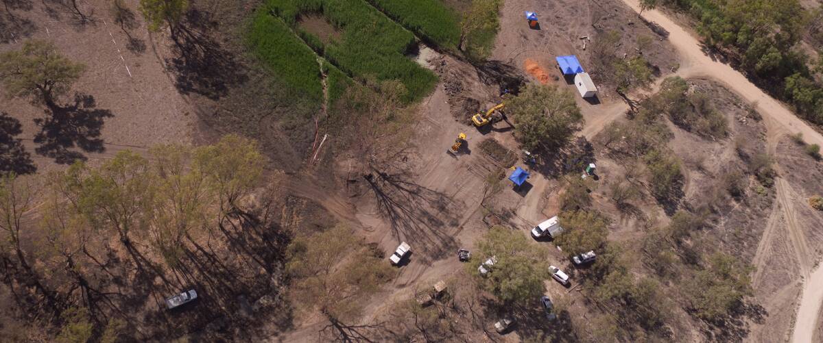 Police began a forensic search of two Walgett sites. Photo: NSW POLICE