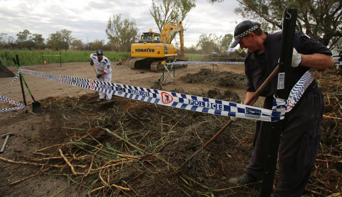 Police have combed through a Walgett dam  in the hopes of locating Roxlyn Bowie's remains. NSW POLICE