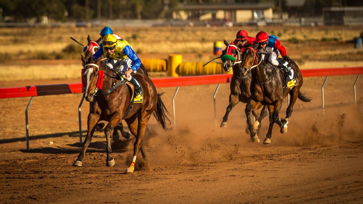 Lilliane's horse Magic Bella wins the 2015 Cobar Cup, one of her greatest thrills in racing.
