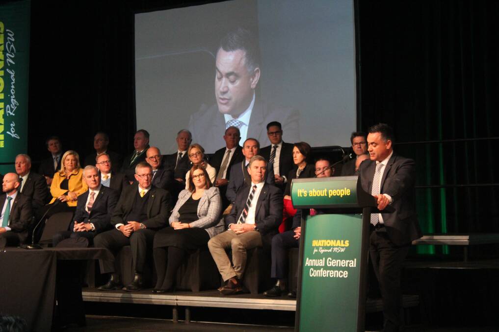 NSW Nationals leader and Deputy Premier John Barilaro addresses the National Party conference. 