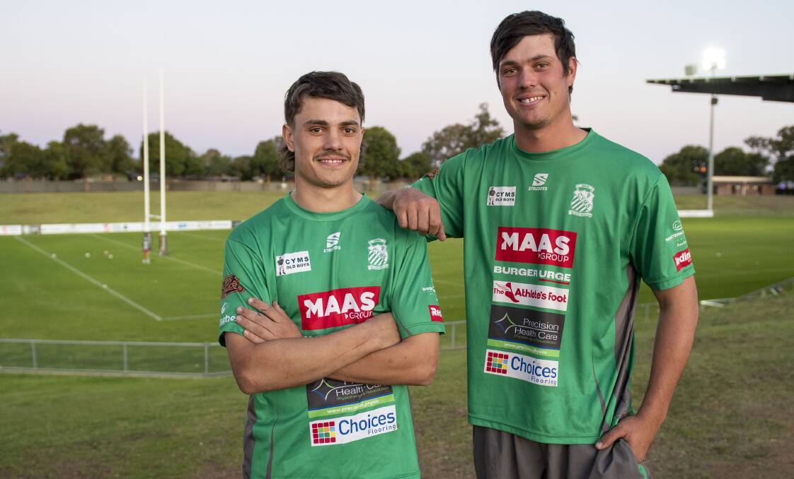 Mitch (left) and Jaymn Cleary, pictured prior to last season's grand final, have quickly developed into key players at Dubbo CYMS. Picture by Belinda Soole