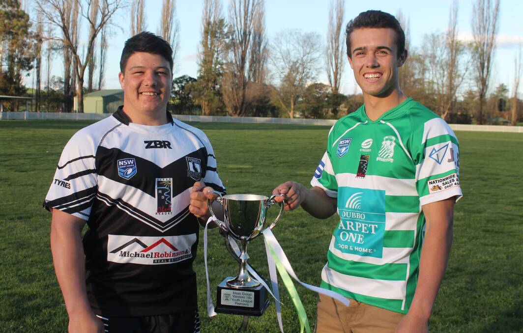 CHANCE FOR GLORY: Dubbo CYMS captain Joe Yeo (right) with his Forbes counterpart Jack Hartwig. Photo: WESTERN RAMS